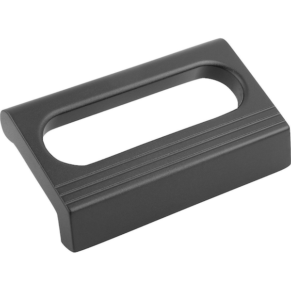 Ledge Handle, Form:A Aluminum, Black Anodized, A=100, D=M06